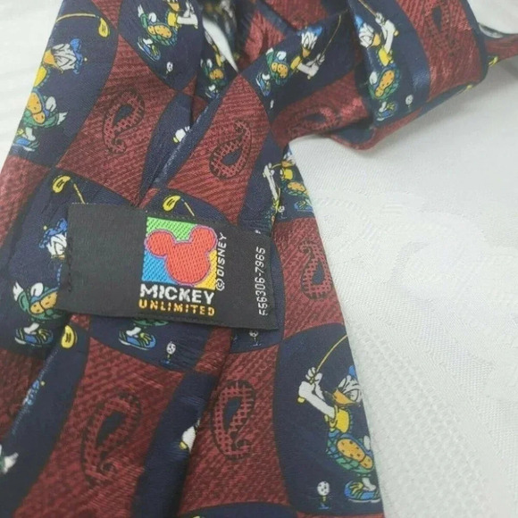 Golf Tie Mickey Unlimited Disney Men’s Tie Donald Duck - Picture 4 of 7